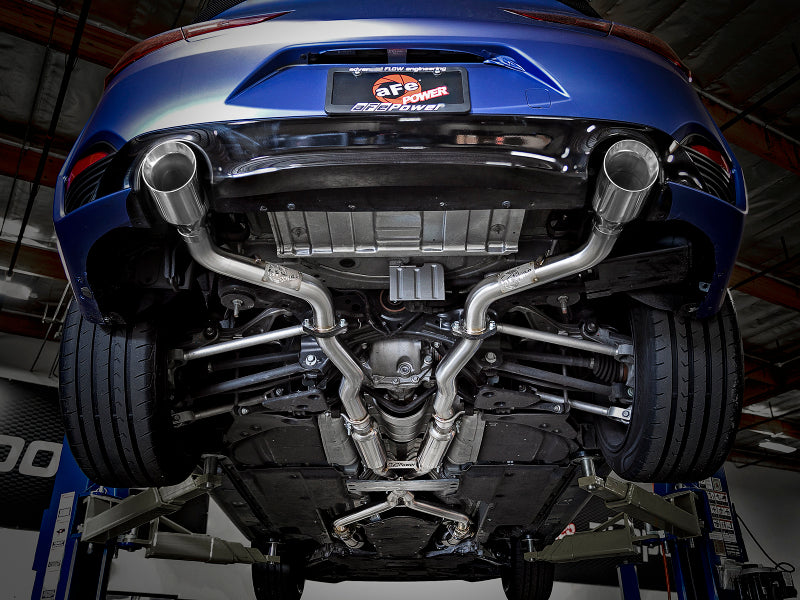 aFe POWER Takeda 2.5in 304 SS CB Exhaust w/ Polished Tips 17-19 Infiniti Q60 V6-3.0L (tt) - 49-36134NM-P