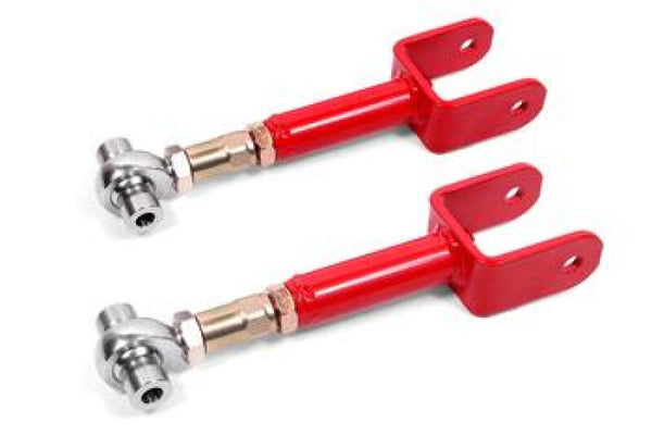 BMR 78-87 G-Body Upper Control Arms DOM On-car Adj Rod Ends - Red - UCA463R by BMR Suspension