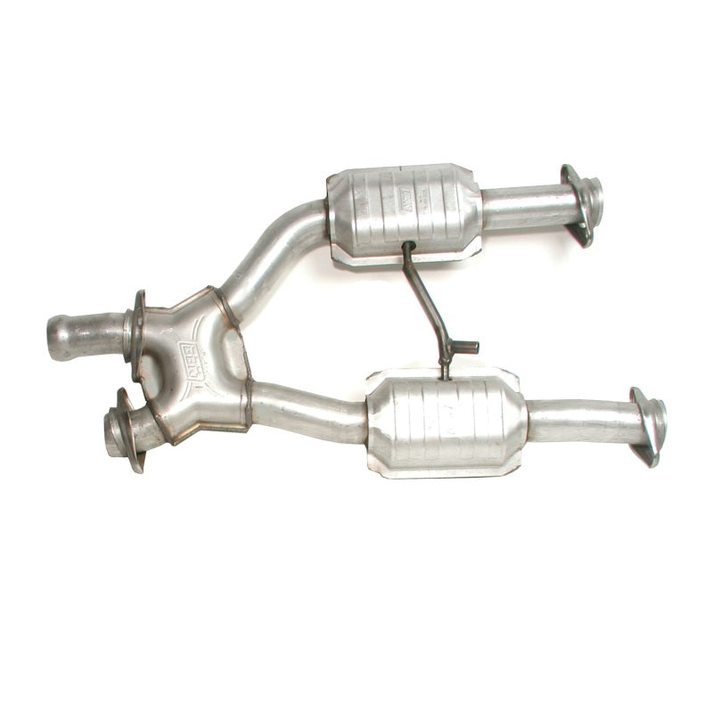 BBK 79-93 Mustang 5.0 Short Mid X Pipe With Catalytic Converters 2-1/2 For BBK Long Tube Headers