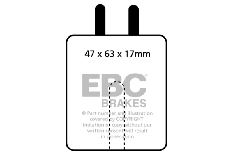 EBC 59-65 Aston Martin DB4 3.7 Vantage Greenstuff Front Brake Pads - DP2120