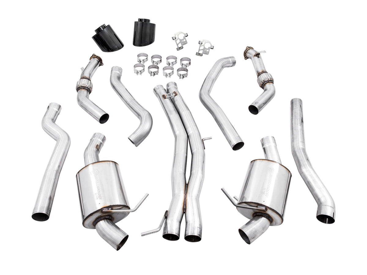 AWE Tuning Audi B9.5 RS 5 Coupe Non-Resonated Touring Edition Exhaust - RS-Style Diamond Black Tips - 3015-33123