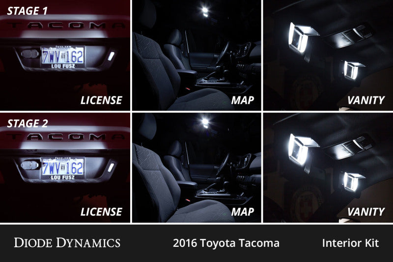 Diode Dynamics 16-23 Toyota Tacoma Interior LED Kit Cool White Stage 1 - DD0505 for 2016-2023 Toyota Tacoma - detail view