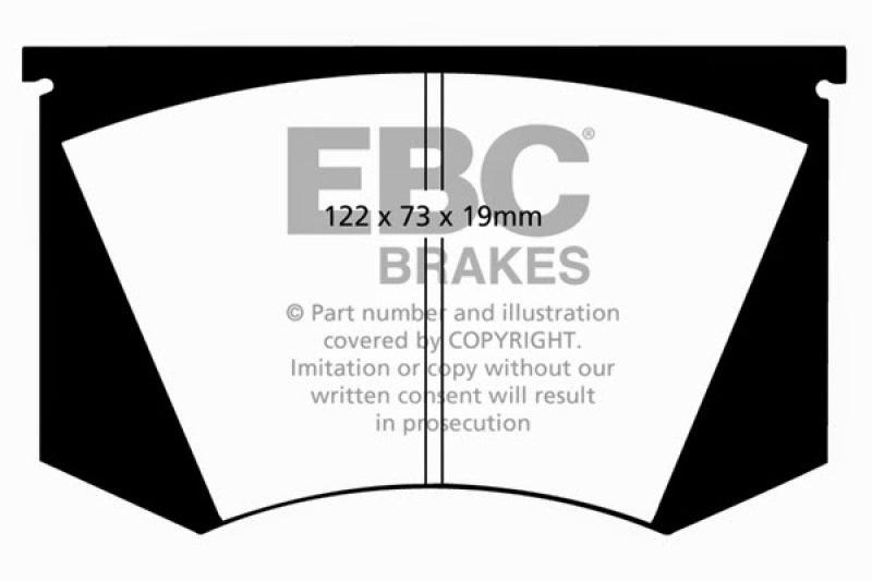 EBC 64-66 Ac Cobra 7.0 Redstuff Front Brake Pads - DP3223C
