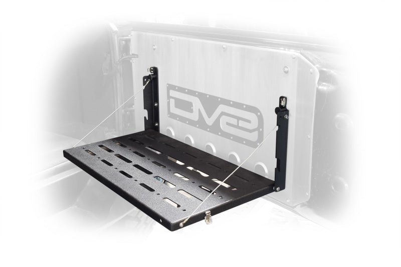 DV8 Jeep JK Tailgate Mounted Table (Trail Table) - Black - TTJK-01