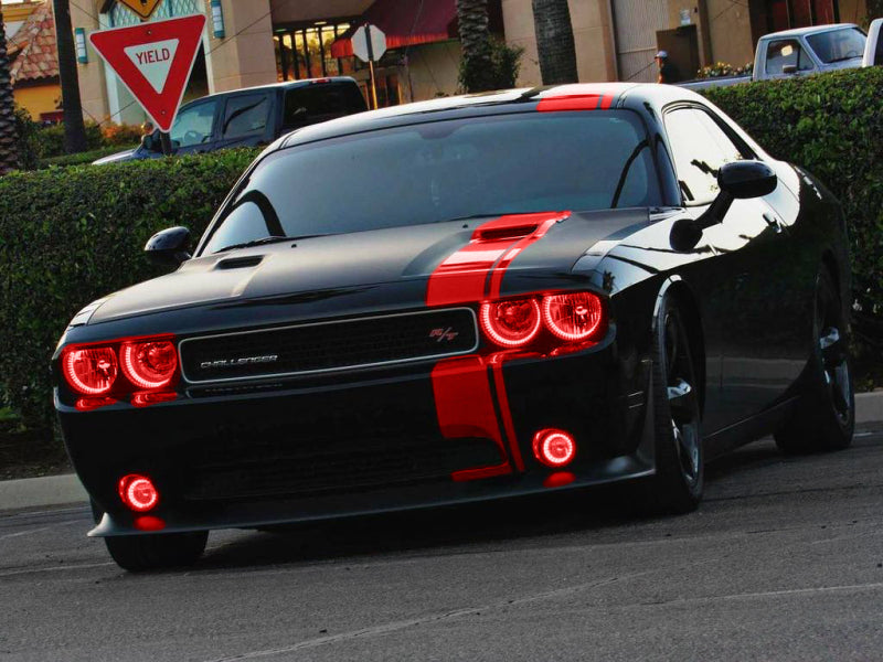 Oracle Dodge Challenger 08-14 LED Waterproof Halo Kit - Red SEE WARRANTY - 1292-003