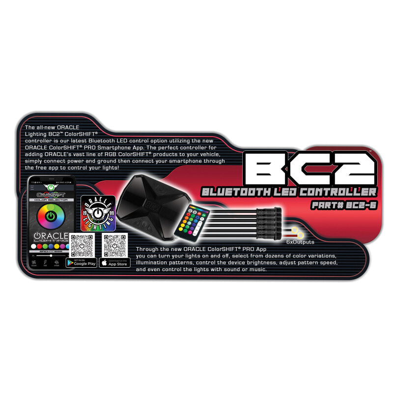 ORACLE Lighting BC2 Bluetooth ColorShift RGB LED Controller - 6 Output - BC2-6