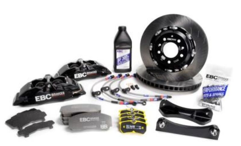 EBC Racing 12-19 BMW 3-Series (F30/F31/F34) Black Apollo-4 Calipers 355mm Rotors Front Big Brake Kit - BBK022BLK-2