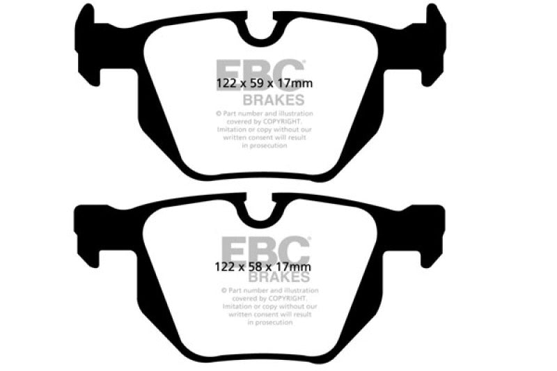 EBC 07-10 BMW X5 3.0 Yellowstuff Rear Brake Pads - DP41494R