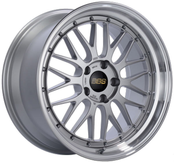 BBS LM 19x10 5x114.3 ET22 PFS Diamond Silver Center Diamond-Cut Rim Wheel - PFS/Clip Req - LM271DSPK by BBS