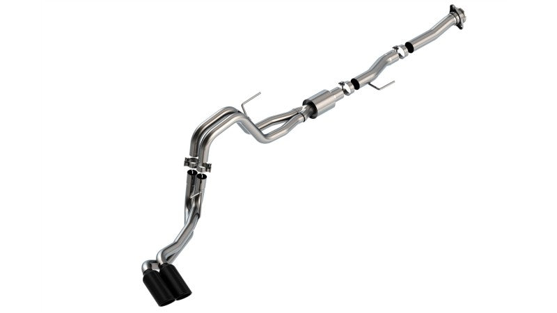 Borla F-150 2021 5.0L 2dr RC SB (122.8 WB) XL/XLT 3/2.25 DSE Cat-Back ATAK Black Chrome Tips - 140877BC
