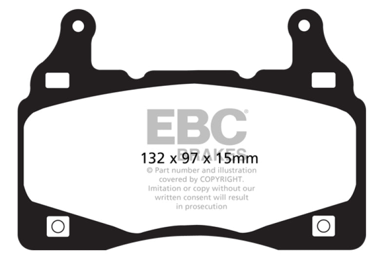 EBC 11-15 Chevrolet Camaro 6.2L Bluestuff Front Brake Pads - DP51895NDX