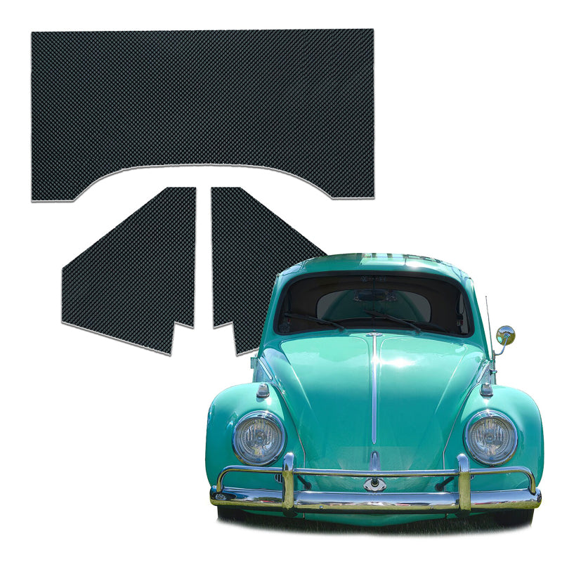 DEI Volkswagen Beetle 3-Piece Firewall Heat Shield - Black (Non-Adhesive) - 10046
