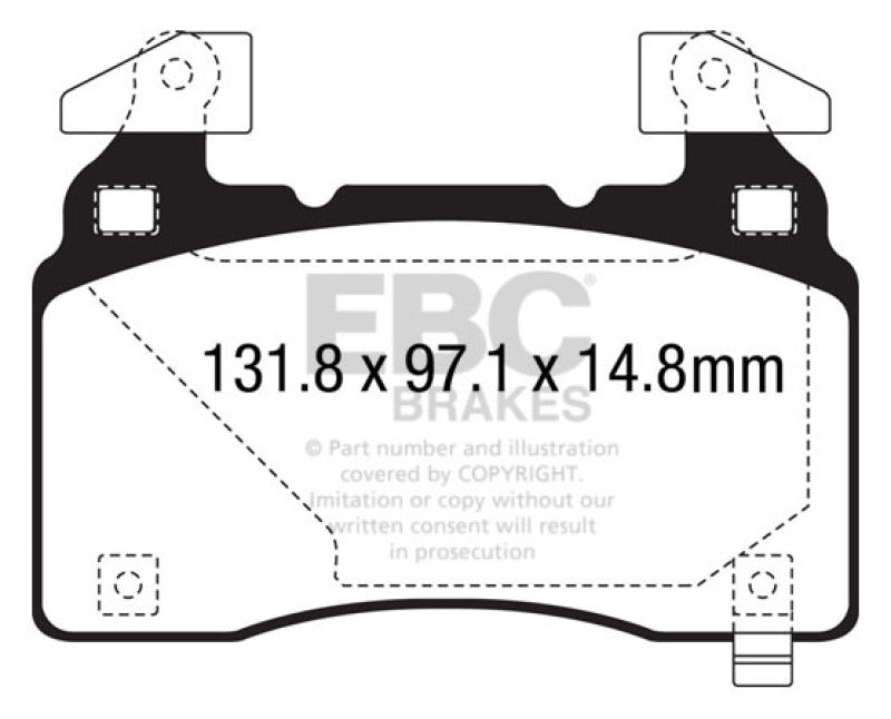 EBC 13+ Chevrolet SS 6.2 Ultimax2 Front Brake Pads - UD14741