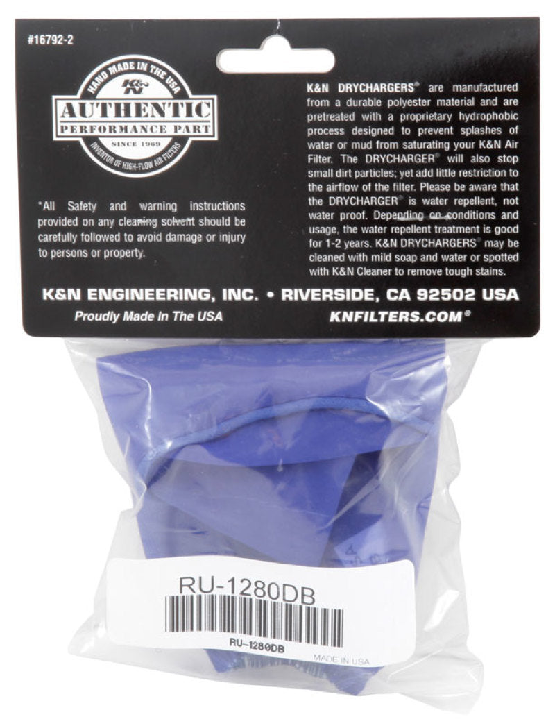 K&amp;N Air Filter Wrap- Blue - RU-1280DB