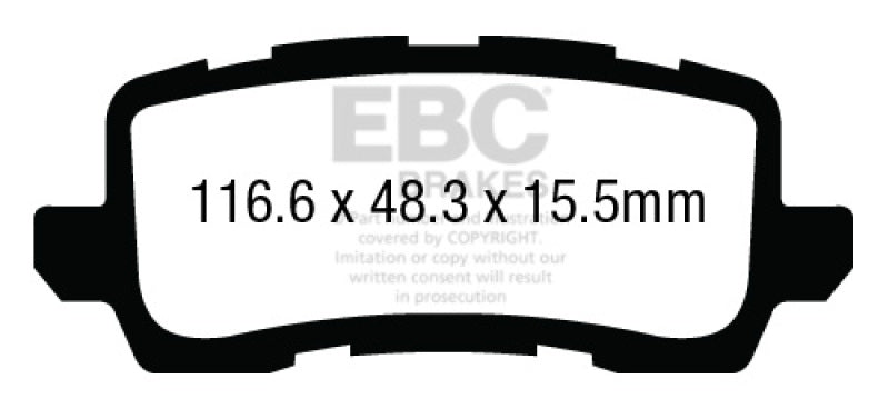 EBC 13+ Acura RLX 3.5 Redstuff Rear Brake Pads - DP33018C