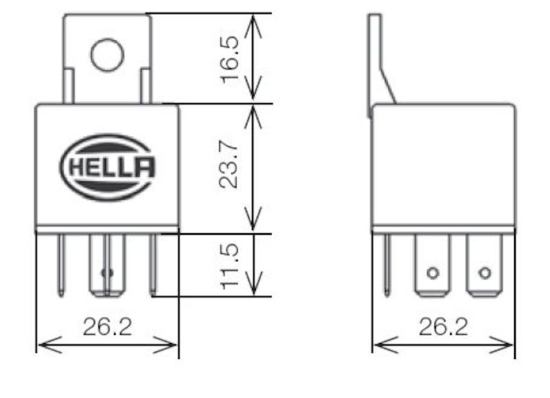Hella Relay Mini Iso 5 Pole 24V Spdt Bkt - 933332061