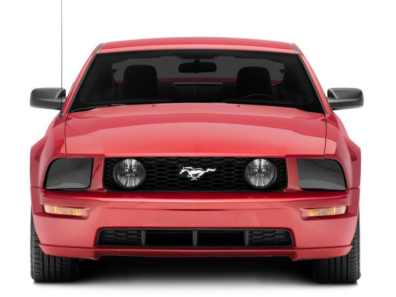 Raxiom 05-09 Ford Mustang Axial Series OEM Style Rep Headlights- Chrome Housing- Smoked Lens - 413415