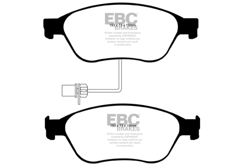 EBC 2003-2006 Volkswagen Phaeton 4.2L Ultimax2 Front Brake Pads - UD1024