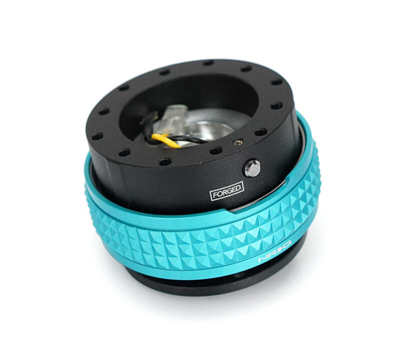 NRG Quick Release Kit - Pyramid Edition - Black Body / Minty Fresh Pyramid Ring - SRK-210BK-MF - front view
