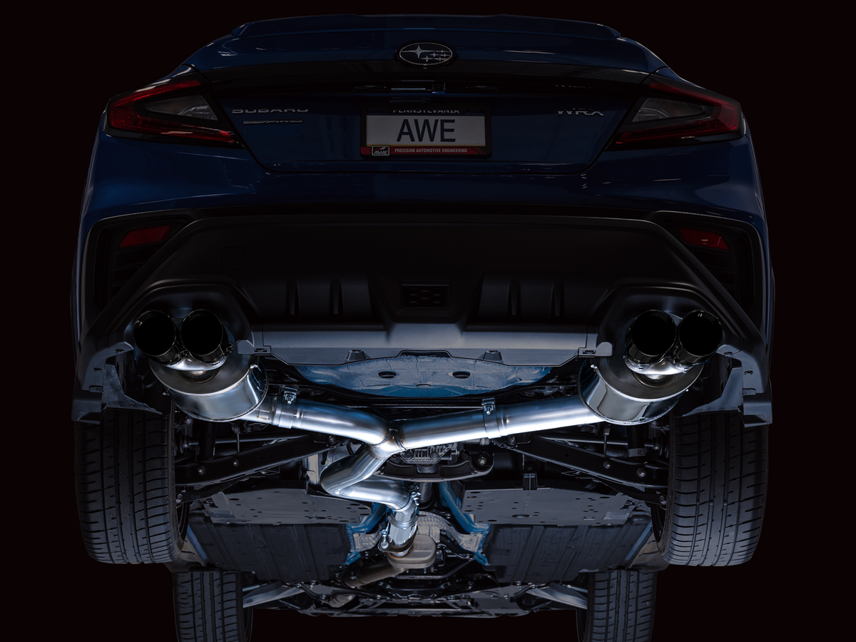 AWE Tuning 2022+ VB Subaru WRX Touring Edition Exhaust - Diamond Black Tips - 3015-43979