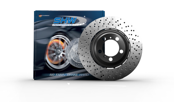 SHW 10-11 Porsche 911 GT3 3.8L w/o Ceramics Right Rear Drilled-Dimpled LW Brake Rotor (99735240698) - PRR40698 for 2010-2011 