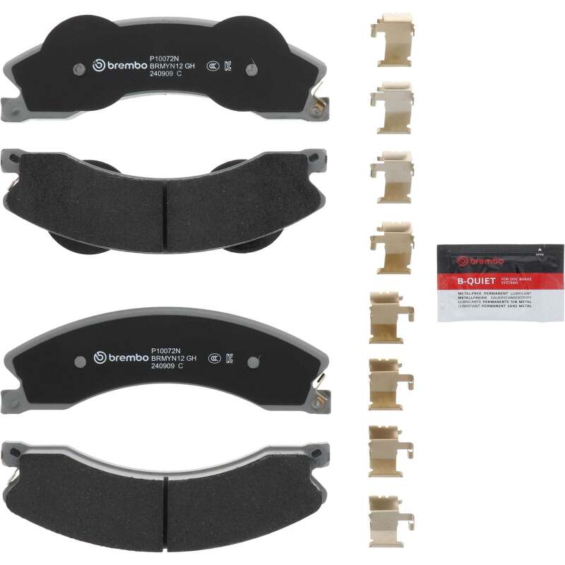 Brembo 09-17 Chevrolet Silverado 2500 HD/GMC Sierra 2500 HD/Silverado 3500 HD Front NAO Brake Pad - P10072N