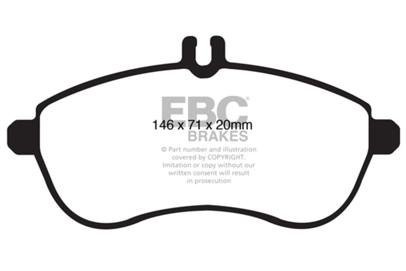 EBC 12-14 Mercedes-Benz C250 (W204) 1.8 Turbo Greenstuff Front Brake Pads - DP21989