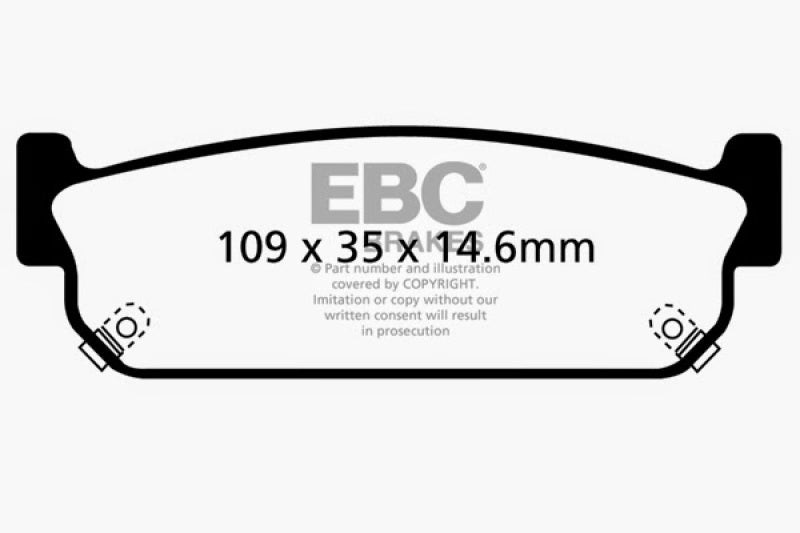 EBC 93-97 Infiniti J30 3.0 Yellowstuff Rear Brake Pads - DP41784R
