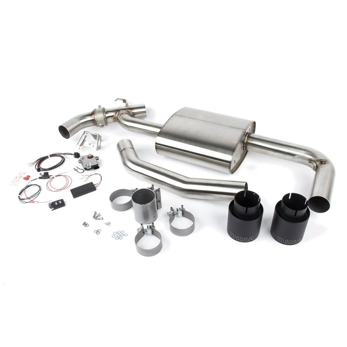 Dinan - Valved Axle-Back Exhaust - 2017-2024 MINI Countryman S / Clubman S - D660-0083-BLK