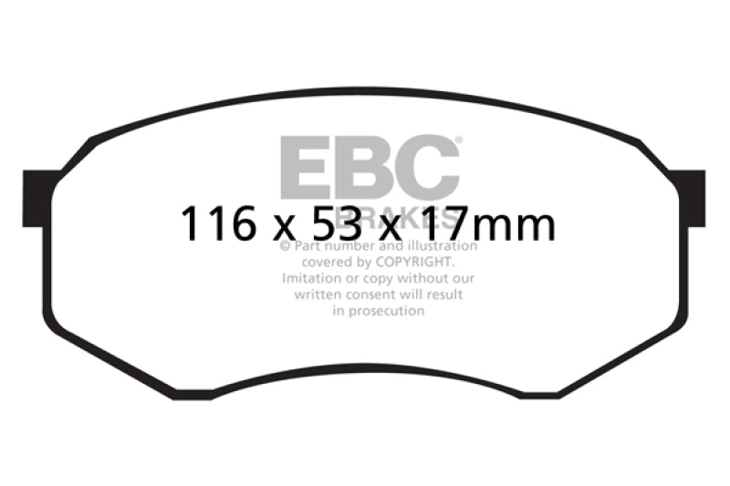 EBC 92-93 Toyota Pick-Up Extra Cab Greenstuff Front Brake Pads - DP61317