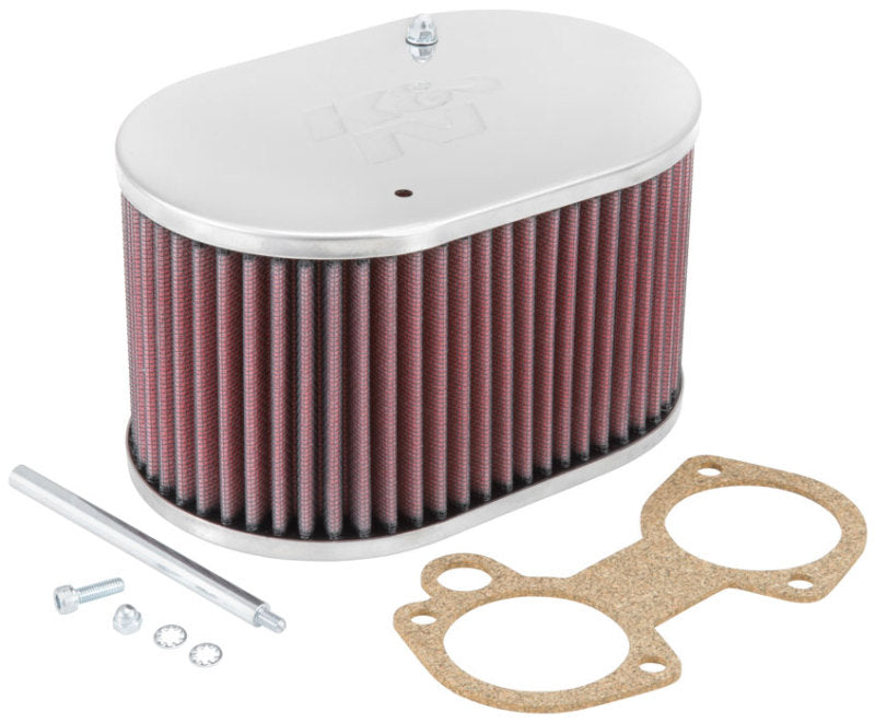 K&N Custom Racing Air Filter Bolt-On for Single or Two Barrel Carburetors - 56-9107 by K&N Engineering - front view