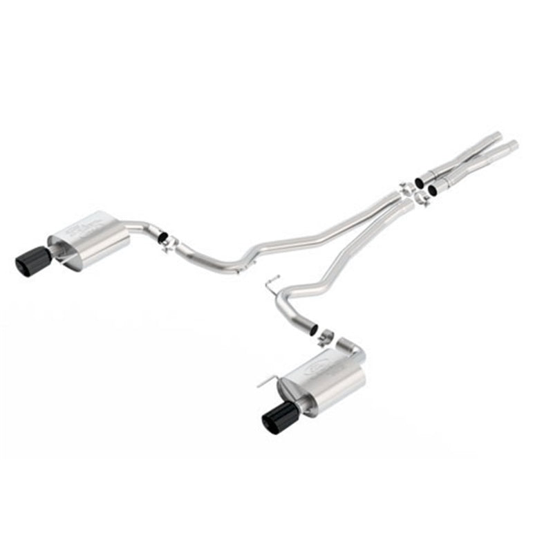 Ford Racing 16-17 Mustang GT 5.0L Coupe /Convertible EC-Type Cat-Back Exhaust System Blk Chrome Tips