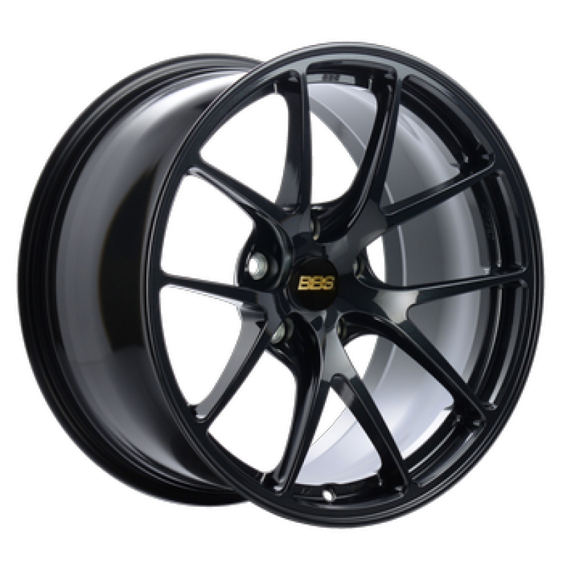 BBS RI-A 18x10.5 5x120 ET22 PFS Metallic Black Subtle Blue Flake Wheel -82mm PFS/Clip Req - RIA046BB by BBS