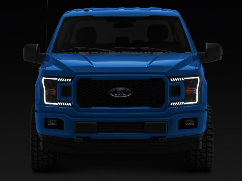 Raxiom 18-20 Ford F-150 LED Halo Surround Headlights with White DRL- Black Housing- Clear Lens - T583569 - close-up view 11