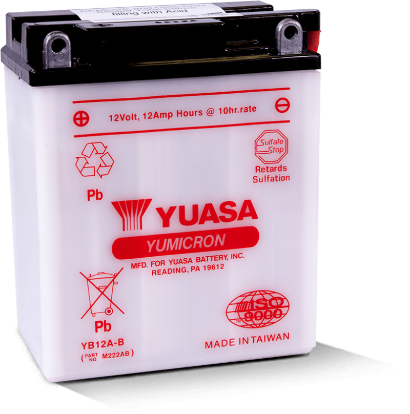 Yuasa YB12A-B Yumicron 12 Volt Battery - YUAM222AB