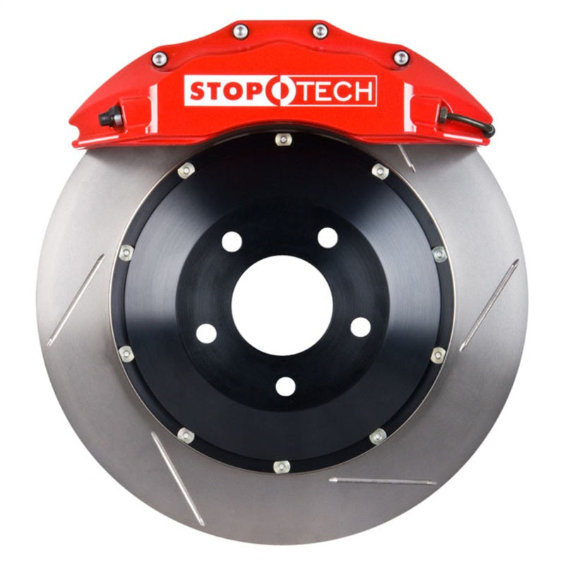 StopTech 08-13 BMW M3/11-12 1M Coupe Front BBK w/ Red ST-60 Calipers Slotted 380x35mm Rotor - 83.160.6D00.71