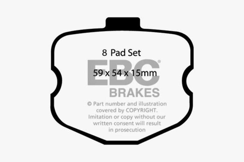 EBC 06-08 Chevrolet Corvette (C6) 7.0 (Z06) Yellowstuff Rear Brake Pads - DP41771/2R