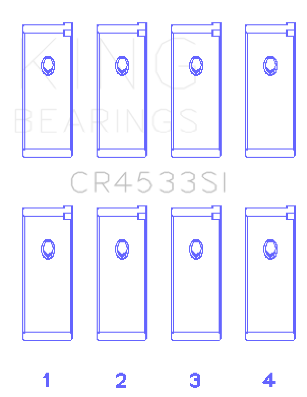 King Nissan QR25DE DOHC 16 Valves (Size STD) Rod Bearing Set - CR4533SI