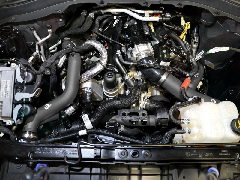 aFe 20-23 Ford Explorer ST V6 3.0L (tt) BladeRunner Aluminum Hot and Cold Charge Pipe Kit - Black - 46-20654-B