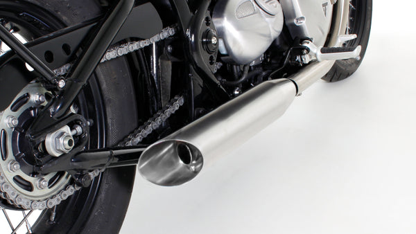 Remus 2017 Triumph Bonneville Bobber (Euro 4) Custom Slash Cut Stainless Steel Slip On - Left Side - 7102 918117L by Remus