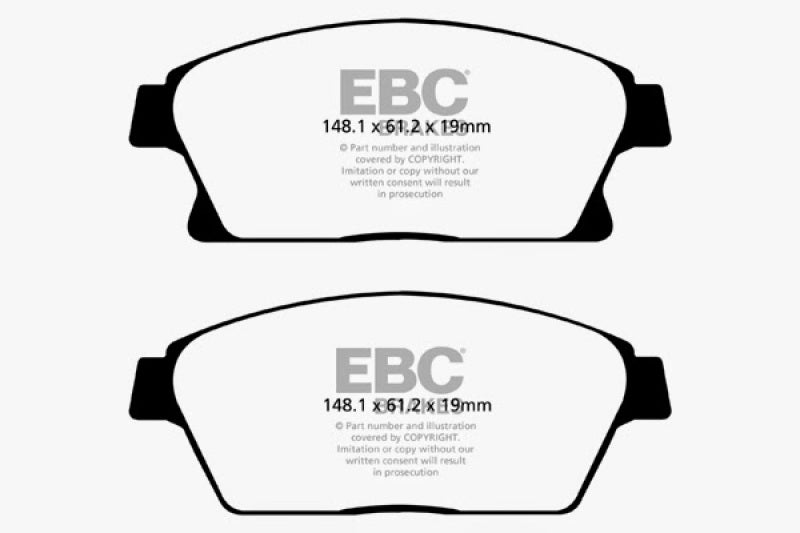 EBC 13+ Buick Encore 1.4 Turbo Yellowstuff Front Brake Pads - DP42067R