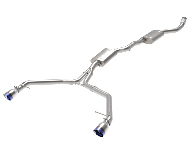 afe MACH Force-Xp 13-16 Audi Allroad L4 SS Cat-Back Exhaust w/ Blue Flame Tips