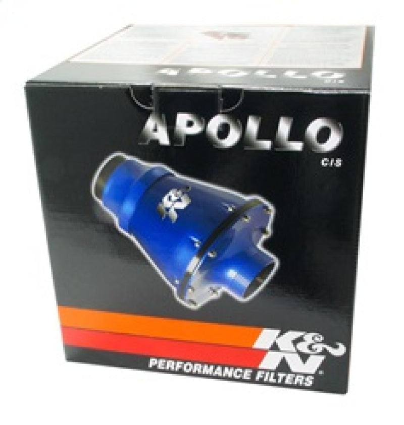 K&amp;N Universal Apollo Blue Cold Air Intake - 70mm OD FLG PP - RC-5052AL
