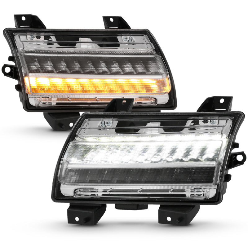 ANZO 18-19 Jeep Wrangler JL Halogen Chrome Clear w/ Sequential Signal - 511083
