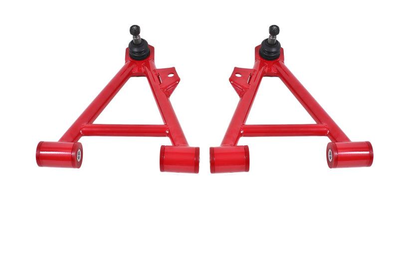 BMR 94-04 Mustang Lower Non-Adj. A-Arms (Coilover Only) w/ Tall Ball Joint (Polyurethane) - Red - AA044R
