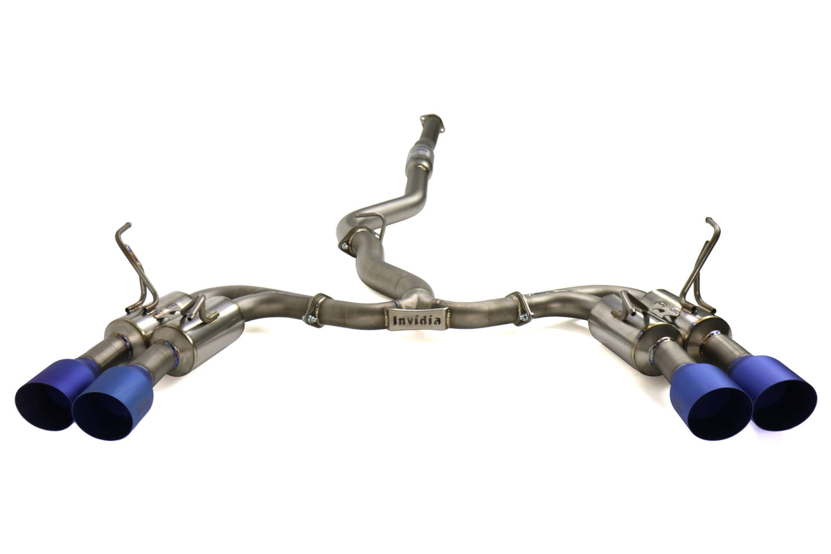 Invidia 11-14 WRX/STi Gemini 80mm Full Titanium 101mm Quad Tip Cat-Back Exhaust