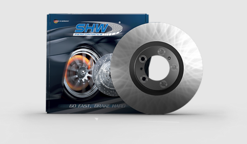 SHW 00-06 Audi TT 1.8L Front Smooth Monobloc Brake Rotor (8N0615301A) - AFX38014 for 2000-2006 Audi TT - angle view