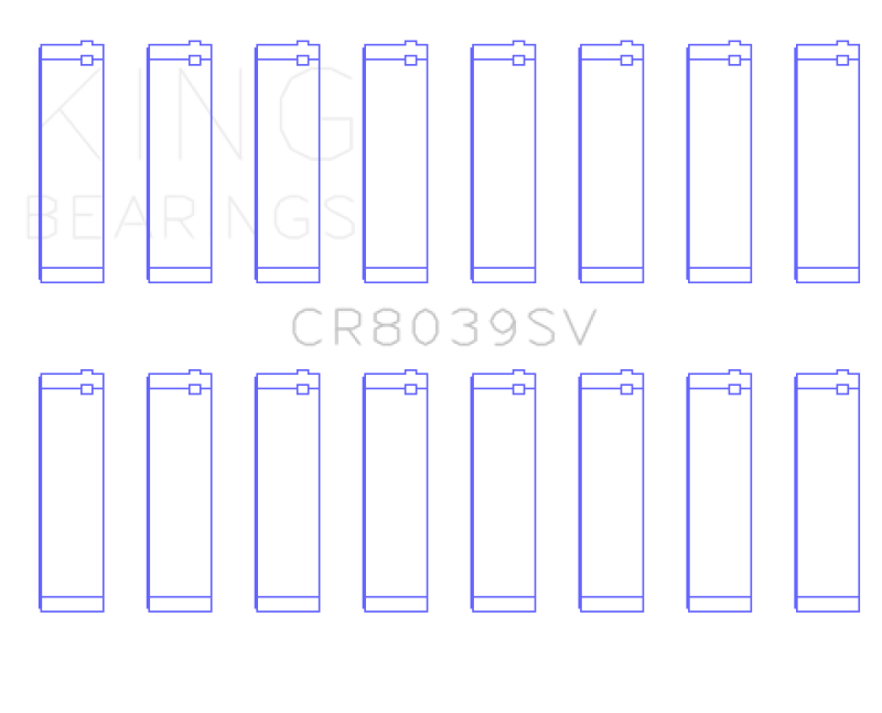 King 08-10 Ford Powerstroke 6.4L (Size +.25mm) Connecting Rod Bearing Set - CR8039SV0.25