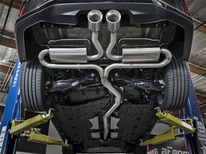 aFe Takeda 3in 304 SS Cat-Back Exhaust System w/Polished Tips 2017+ Honda Civic Si (4dr) I4 1.5L (t) - 49-36621-P