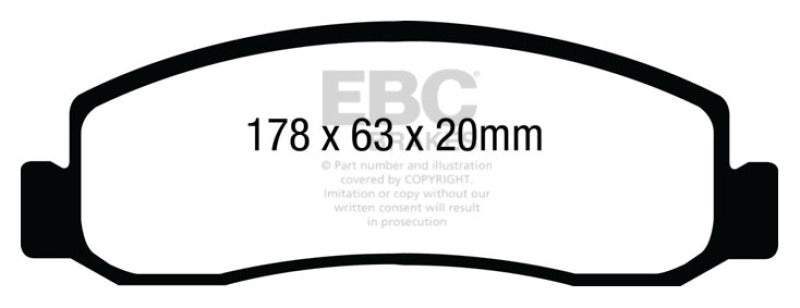 EBC 08-10 Ford F250 (inc Super Duty) 5.4 (2WD) Yellowstuff Front Brake Pads - DP41892R